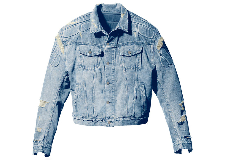 streetwear Yeezy Gap Engineered by Balenciaga Padded Denim Jacket Blue